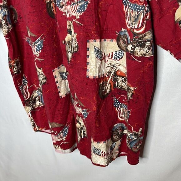 North River Outfitters Vintage Motorcycle Americana Button Down Shirt. Size XL. - Picture 3 of 8